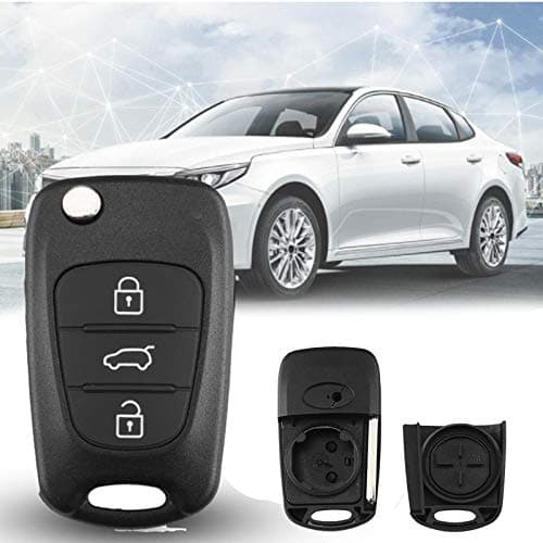 Replacement Remote Car Key Fob Case Cover Shell 3 Button Flip Folding Key Case for 2011 2012 2013 Kia K2 K5 Rio 3 Picanto Ceed Cerato Sportage for Hyundai