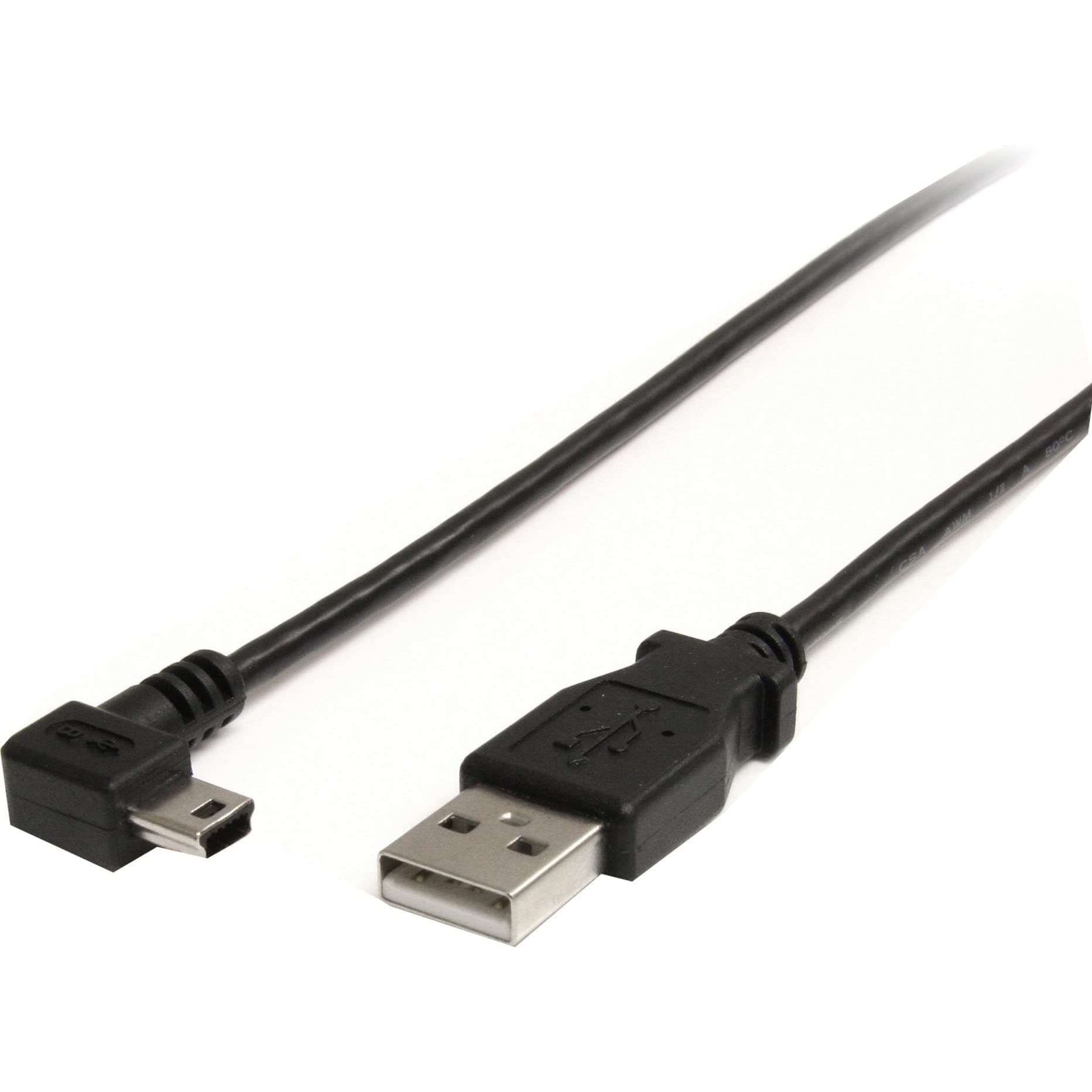 StarTech 6 ft Mini USB Cable - A to Right Angle Mini B
