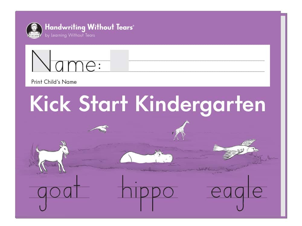 Learning Without Tears - Kick Start Kindergarten Student Workbook - Handwriting Without Tears Series - Pre-K Writing Book - Capital and Lowercase Letters - for School or Home Use
