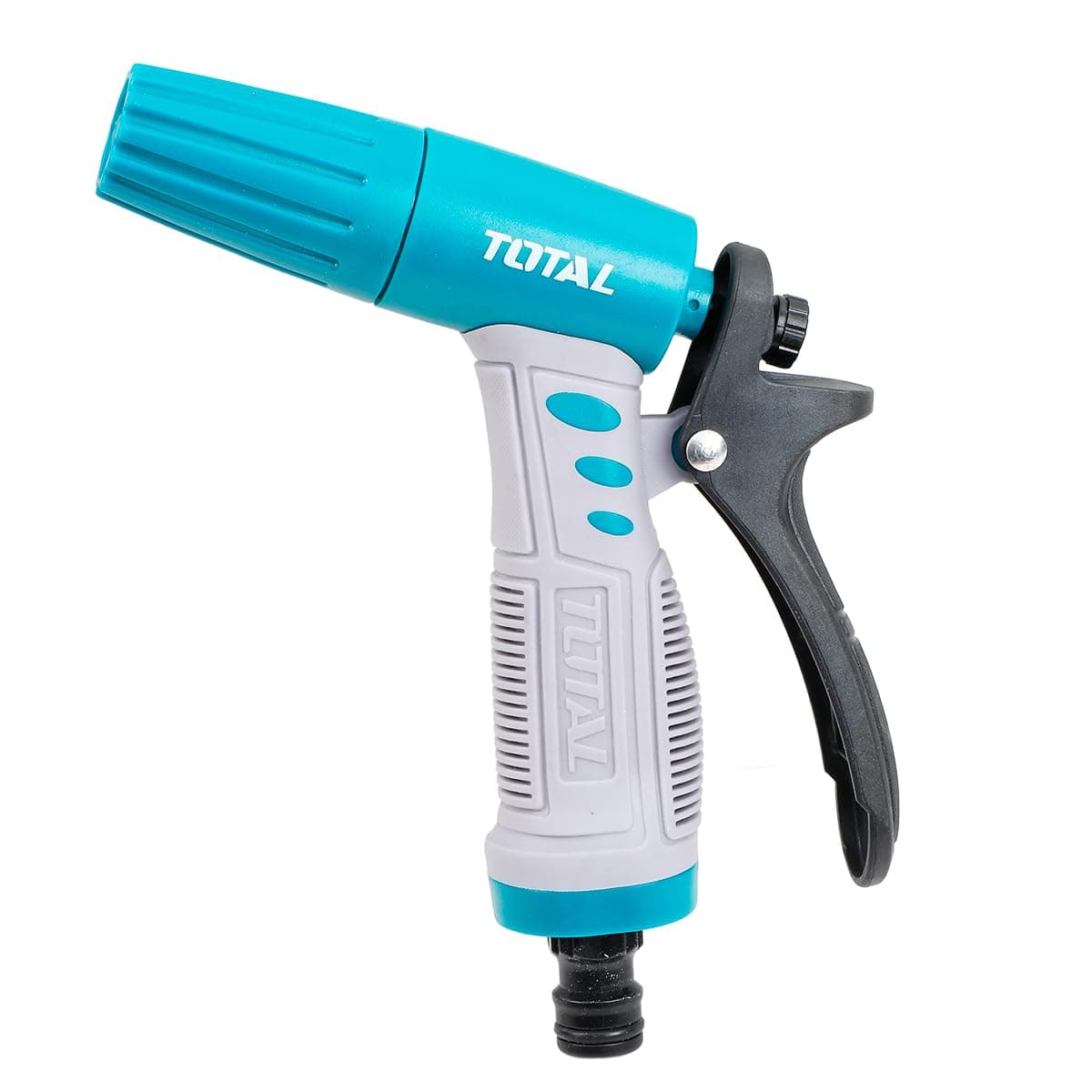 TOTAL TOOLS THWS010301 Plastic Trigger Nozzle for Garden Hose, 3 Spray Modes, Heavy Duty ABS Body, TPR Soft Grip Handle, 3/4" Hose Adaptor Spray Gun for Garden Watering & Car Wash