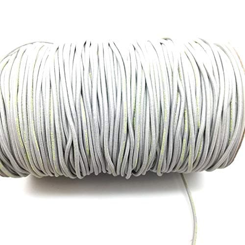Elastic Cord for face mask - Elastic Loop Stretch Round String Craft Project Bracelet String Trim for Crafing,Hanging,Mask Making,Book-Blinding,2mm,White,10 Yards by The K Factor