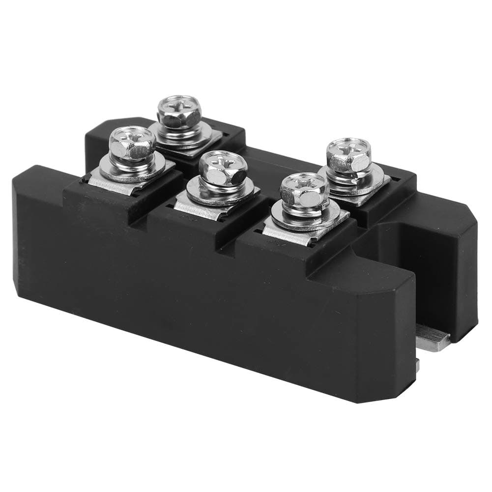 MDS-100A Bridge Rectifier 1600V Bridge Rectifier Module 5 Terminals 3 Phase Full Wave Diode Module for Three Phase Rectification Black