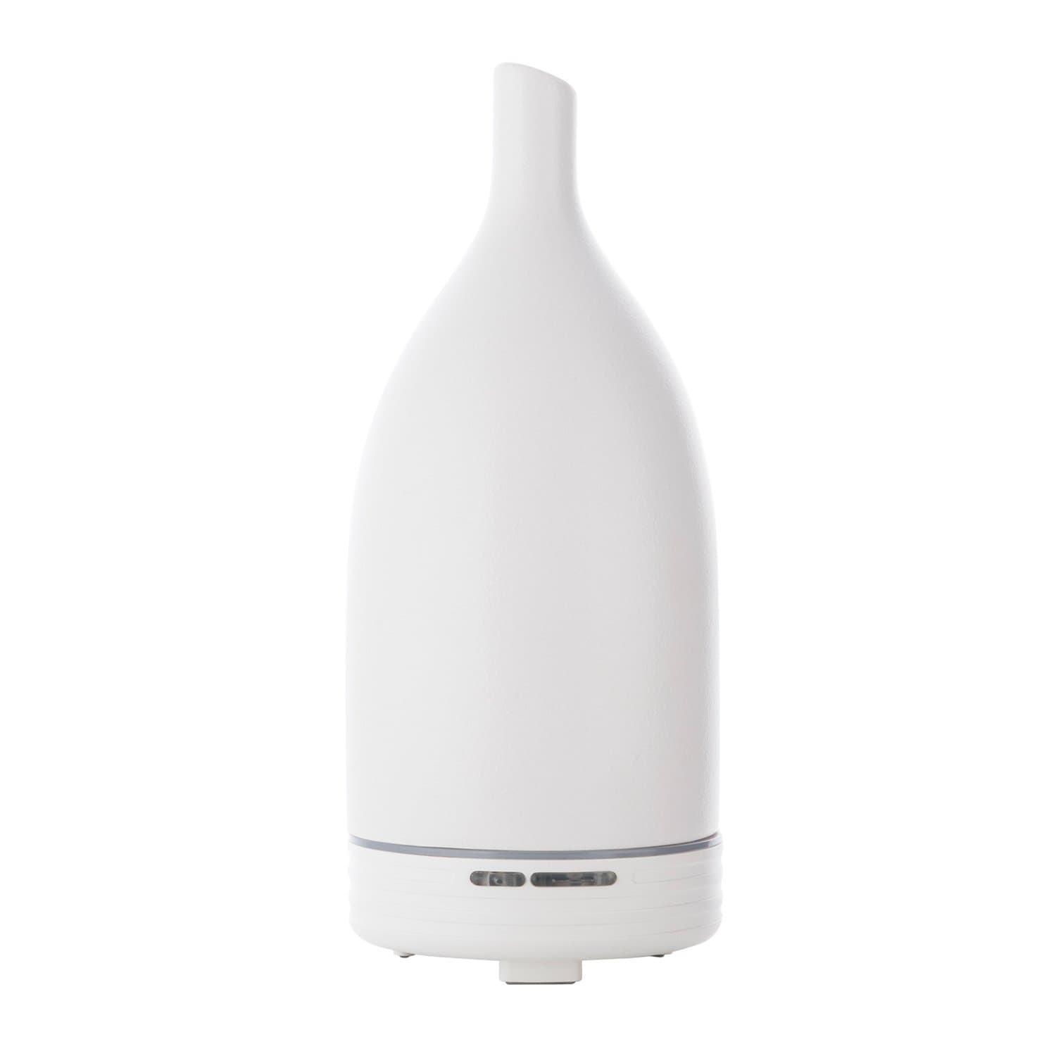 Saje Aroma Om® Essential Oil Diffuser, Ultrasonic Aromatherapy Diffuser, Ceramic (3-6 Hr Run Time) (White)
