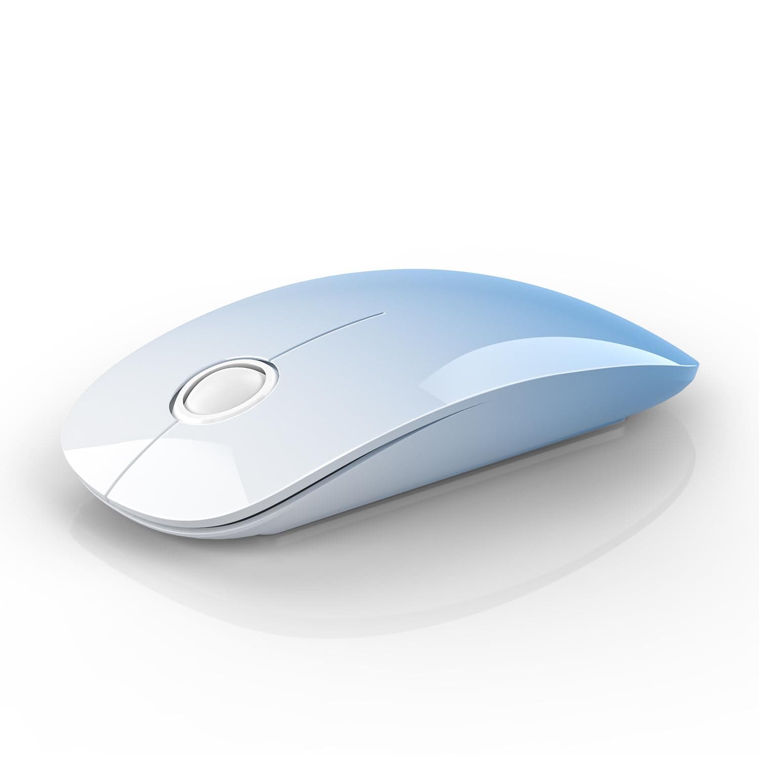 Bluetooth Wireless Mouse - (BT5.1+USB) Dual Connectivity, Quiet Click, Low Power, and 1600 DPI, Portable Cordless Mouse for Laptop, MacBook Pro/Air, iPad (Gradient Sky Blue)