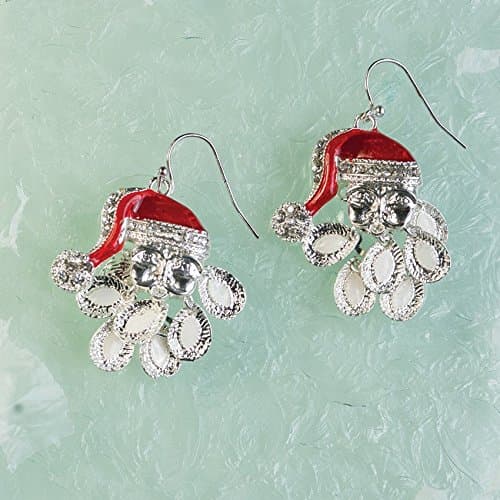 Dangle Beard Santa Christmas Earrings