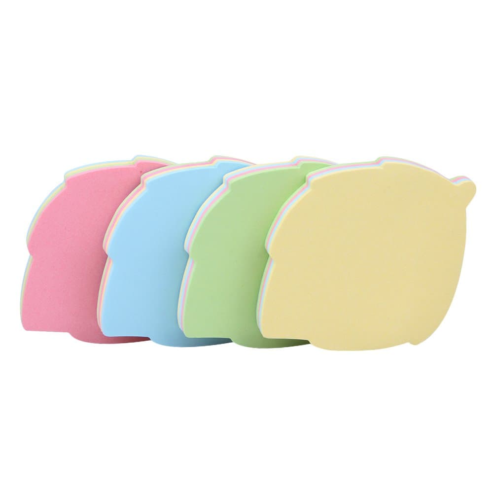 4PCS Leaf Shaped Sticky Notes, Colored Sticky Notes Leaves Pink Blue Green Yellow Cute Fun Cool Self-Adhesive Note for Kids School Classroom Office College (Leaf)