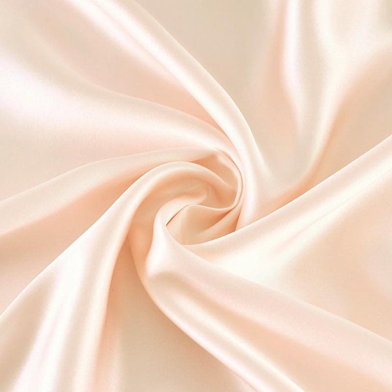 Maxfeel 100% Pure Mulberry Silk Charmuse Solid Dyed Fabric Multicolor for Bedding Dress Sold by Yard or by Half a Yard (Sold by Half a Yard, Snow Pink)