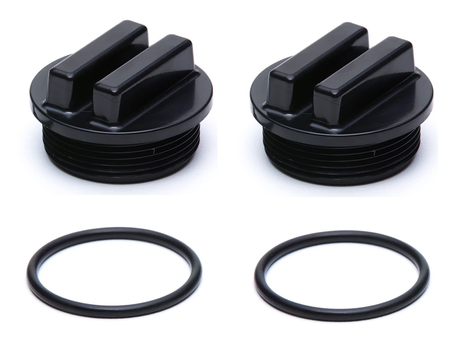 ATIE Black 1-1/2" Threaded Pool Filter Drain Plug Winterizing Plug with O-Ring SP1022CBLK, 86202000, 190030, 27001-0022 for Hayward, Pentair, Sta-Rite Pool Filter Darin Plug (2 Pack)