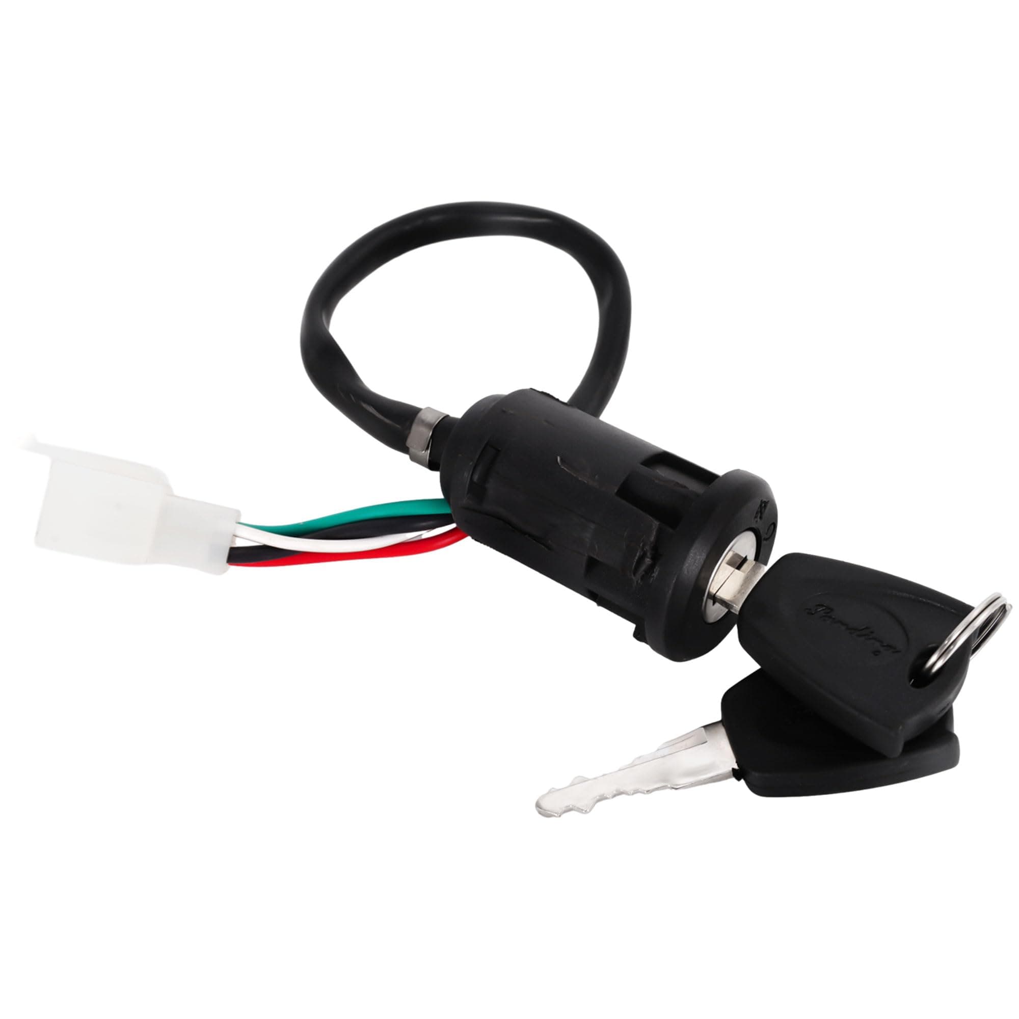 RUTU Ignition Switch with Key 4 Wire for 50cc 90cc 110cc 125cc TaoTao Sunl Coolster Apollo Chinese ATV Dirt Pit Pocket Bike Scooter Motorcycle Quad Go Kart 4 Wheeler Parts