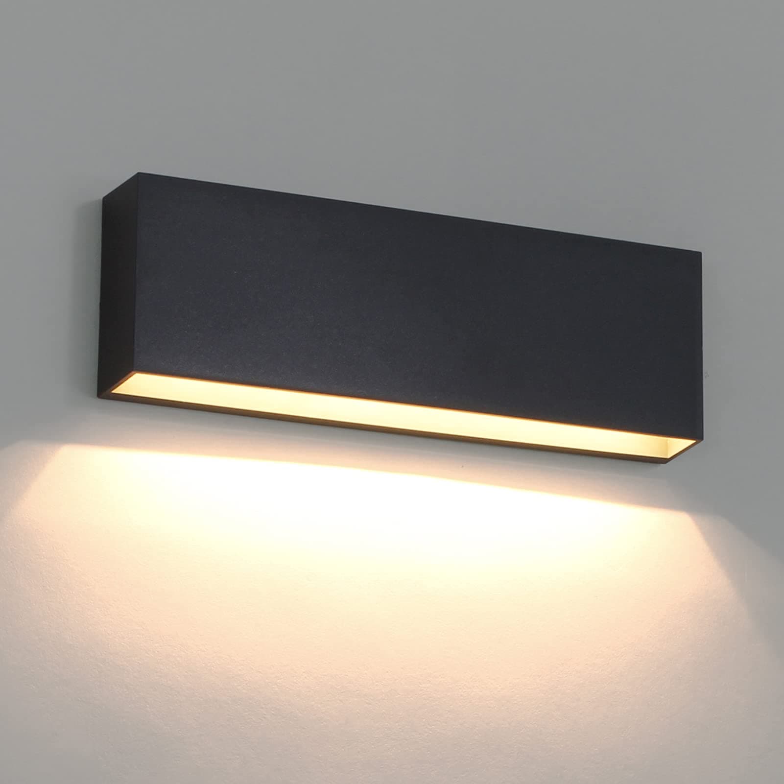 DAWALIGHT Outdoor Wall Lights Square, Wall Lamp LED SMD 6W IP65 Waterproof, Modern Decorative Garden Lights, Grey Color Plastic Material Suitable for Seaside Outdoor Landscape Backyard