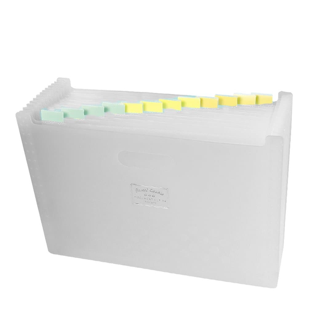 LI-WENJIAN D-folder Expanding File Folder - Large Plastic Expandable File Organizer Self Standing Accordion A4 Document Folder Wallet Briefcase Business Filing Box - 1300Pockets (color : White)