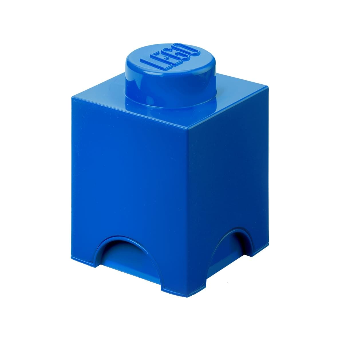 Room Copenhagen, LEGO Storage Brick 1 Stud (Bright Blue) Brick Box Stackable Storage Containers - Decorative Organizational Building Blocks for Kid's Toys and Accessories - 4.92 x 4.92 x 7.09 in.