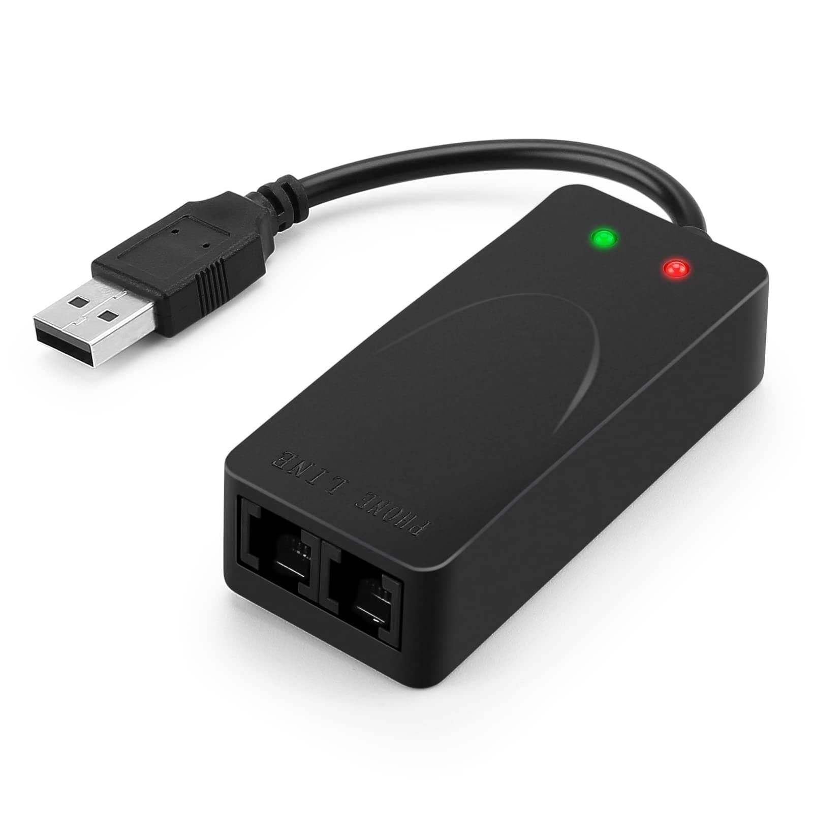 AGPtek External USB 2.0 3 in 1 Data Voice Dial Up Modem 56K V.92 V.90 CX93010 WIN7 Receive Send Fax on Computer with RJ11 Cable