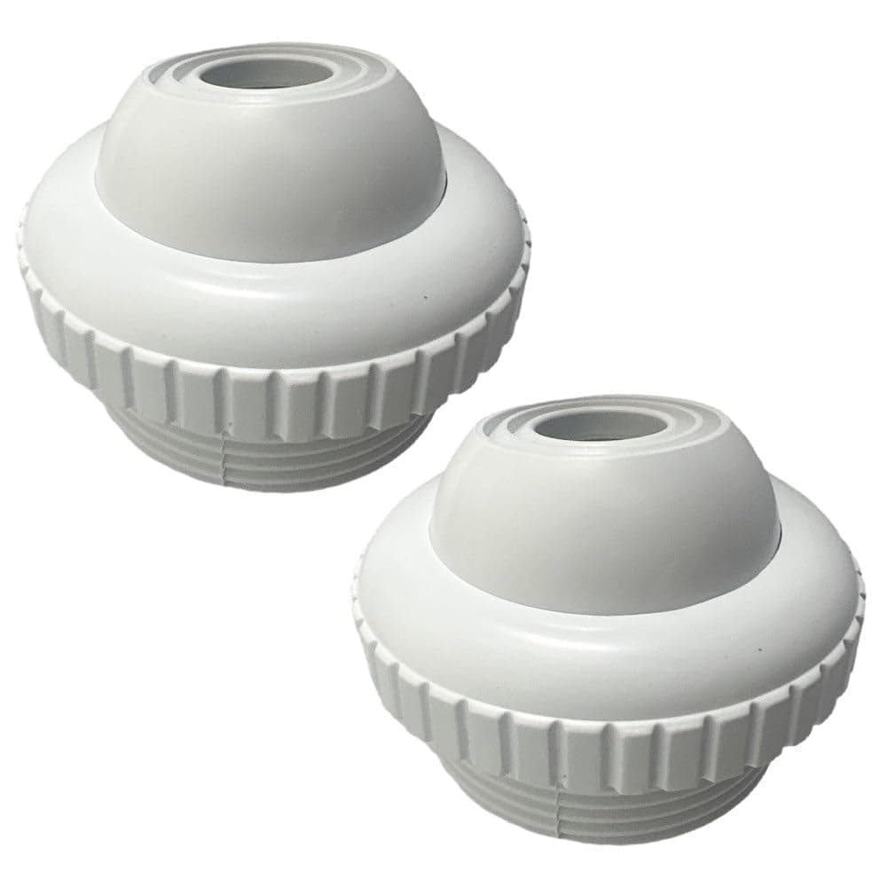 MAGORUI 2-Pack Pool Spouts, 1/2" Directed Flow Eyeball Inlet Nozzle, Pool Return Nozzle Replacement Parts Accessories Spa Pool Accessories, with 1.5" MIP Thread (White)
