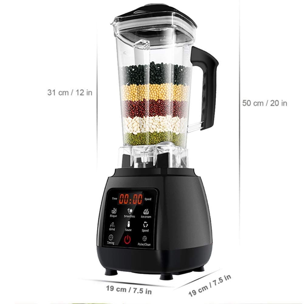 Professional countertop mixer for Blender / 2000 W touchscreen, 5 program settings, for ice, nuts and butter, red, 110 V Baibao