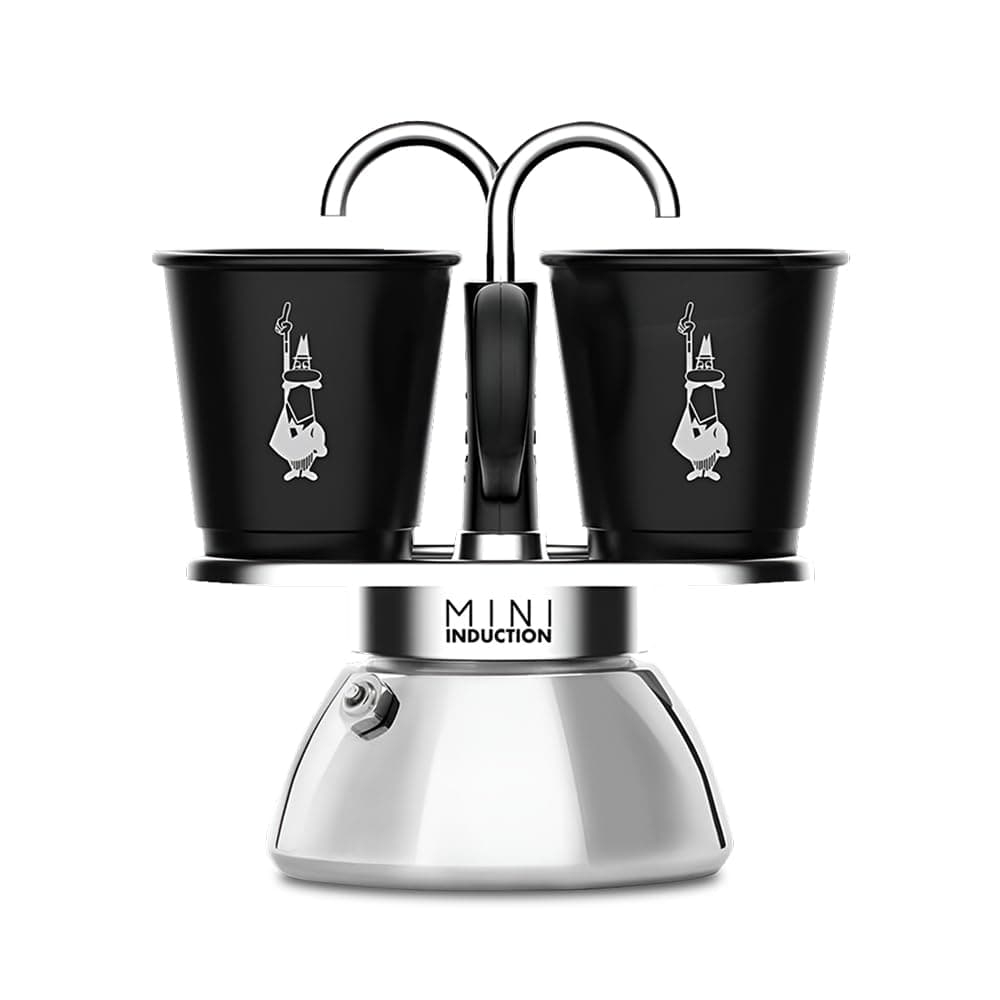 Mini Express Induction Coffee Maker, Aluminium, Black, 2 Cups