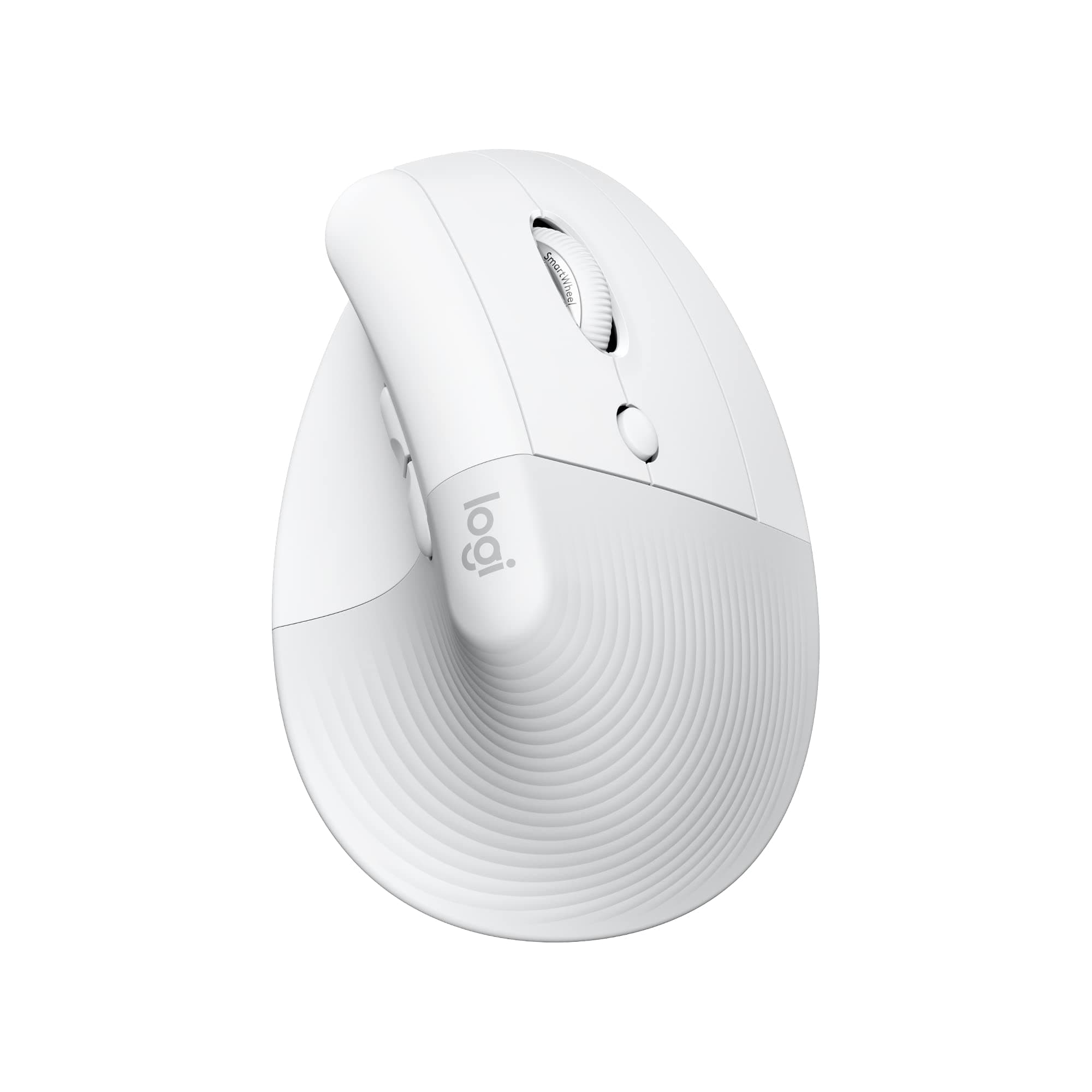 Lift for Mac Wireless Vertical Ergonomic Mouse, Bluetooth, Quiet Clicks, Silent Smartwheel, 4 Customizable Buttons, for macOS/iPadOS/MacBook Pro/MacBook Air/iMac/iPad - Off White