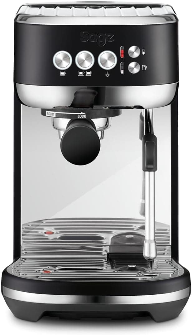 – The Bambino Plus - Compact Coffee Machine with Automatic Milk Frother, Black Truffle - UAE Version, 2 Year Manufacturer Warranty
