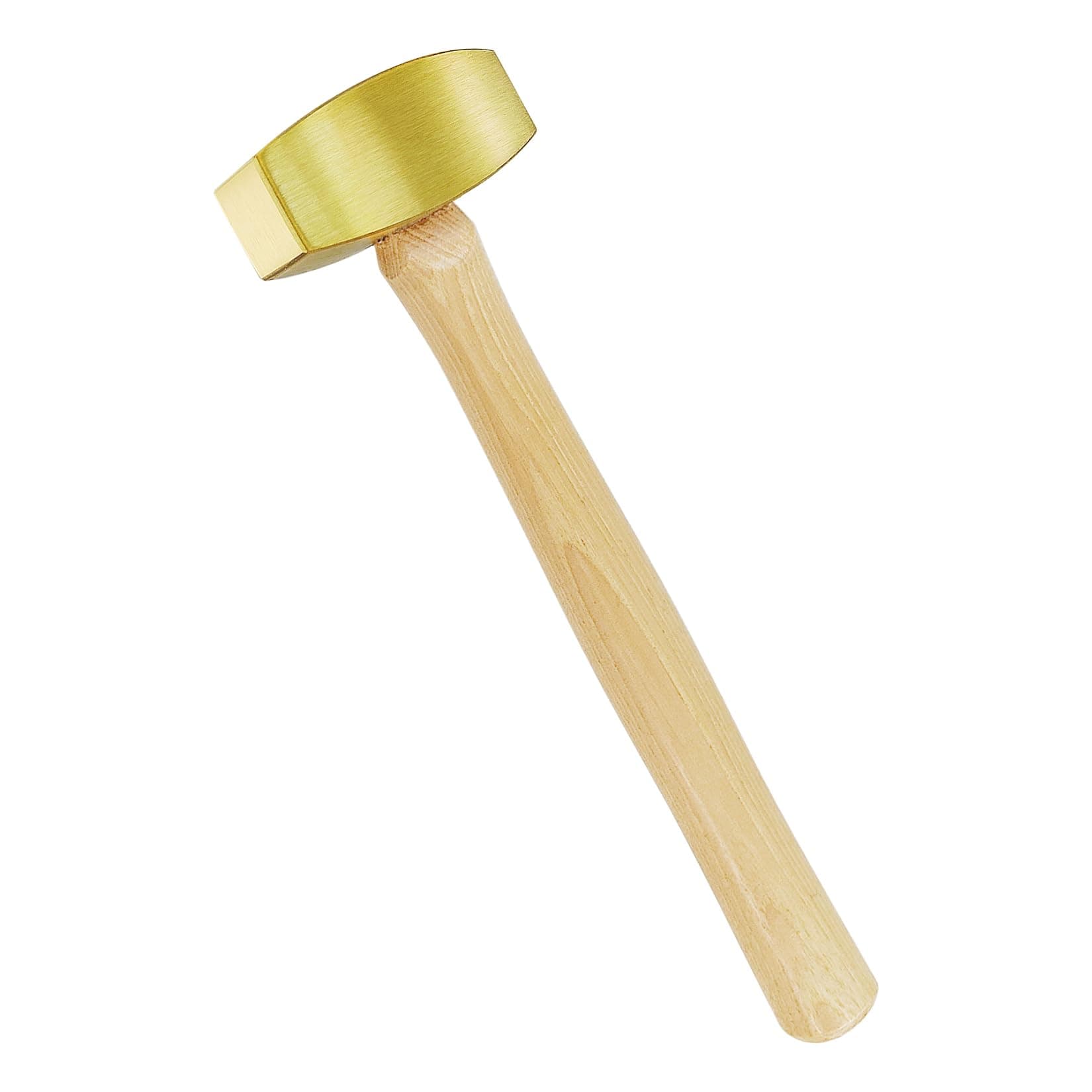C&T 2 Pound Solid Brass Hammer with Hickory Wood Handle Non Marring Non Sparking 2lb