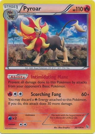 Pokemon - Pyroar (20) - XY Flashfire - Holo