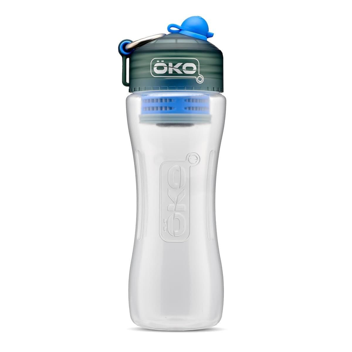 ÖKO H2O Filtration Water Bottle with Advanced Electro-Adsorption Filter, Portable Water Filter Bottle for Travel, Hiking & On The Go, BPA-Free Reusable Bottle, Long Lasting 100 Gallon Filter, 22 Oz