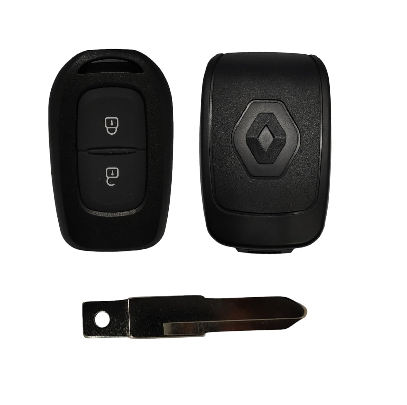 ABUNDANCE Genuine 2 Button Key Shell Replacement Compatible For Renault Duster | Kwid | Terreno | Triber | Kiger Etc