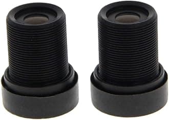 Fielect 6mm CCTV Camera Lens 720p Pixels 1/3" Security Camera Len for CCTV IP Camera Panoramic M12,2Pcs Black