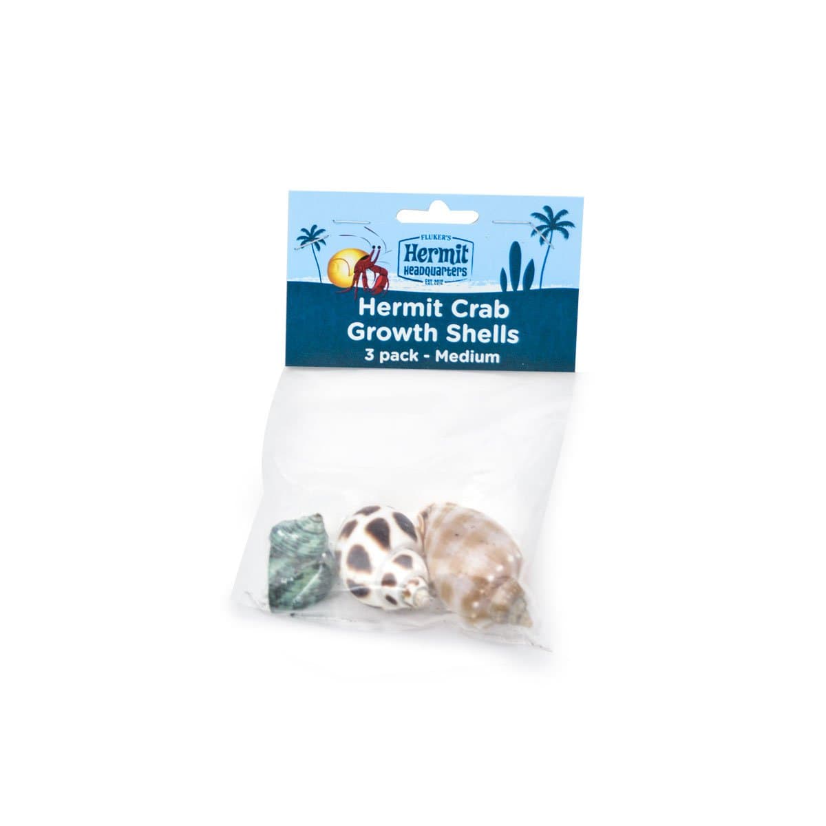 Fluker's Hermit Crab Growth Shells, Medium 3-Pack (Colors may vary)