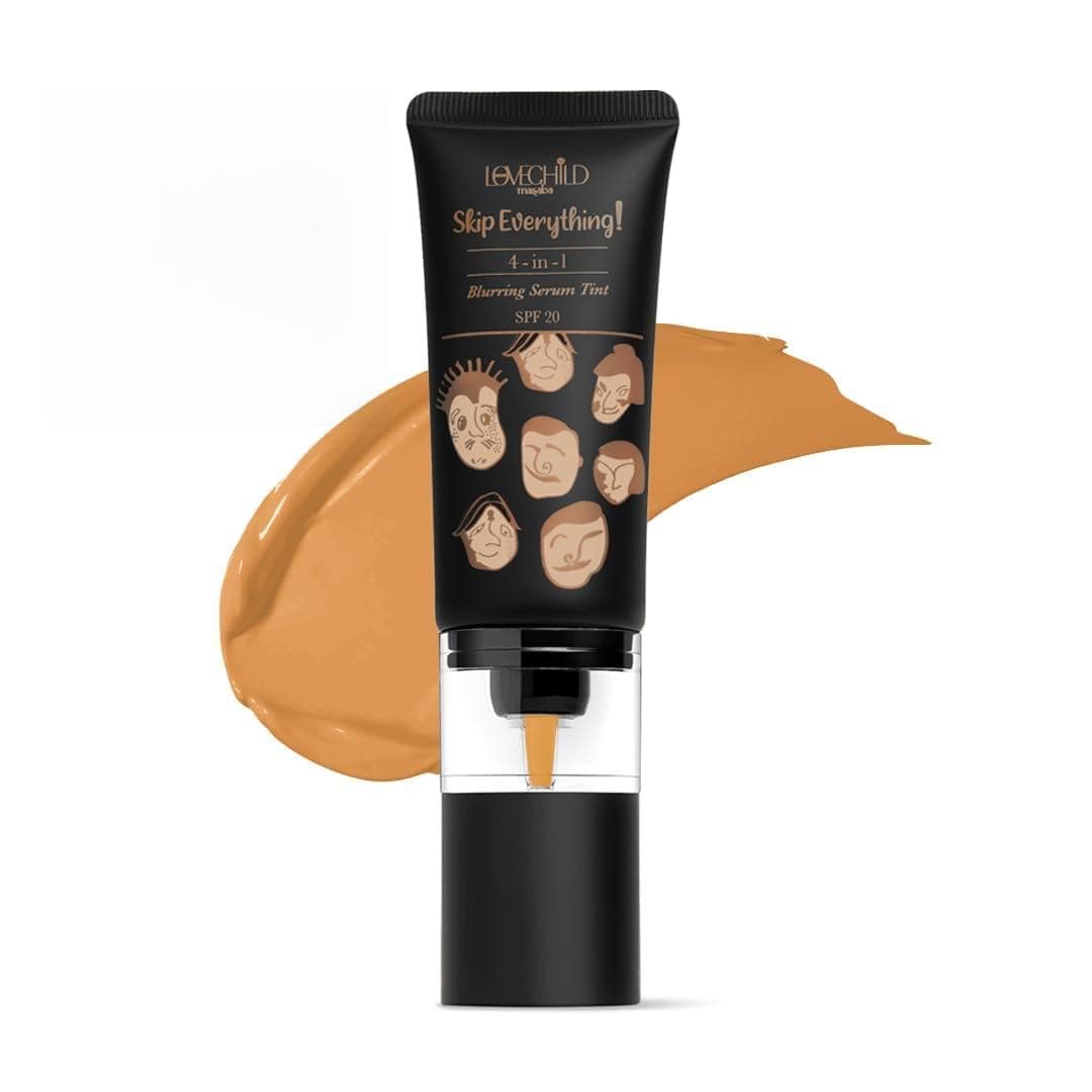 Skip Everything Blurring Medium Coverage 4 In 1 Serum Skin Tint For All Skin Type, Natural Coverage, For Daily Use, With Sod Technology, Honest Honey, 30Ml