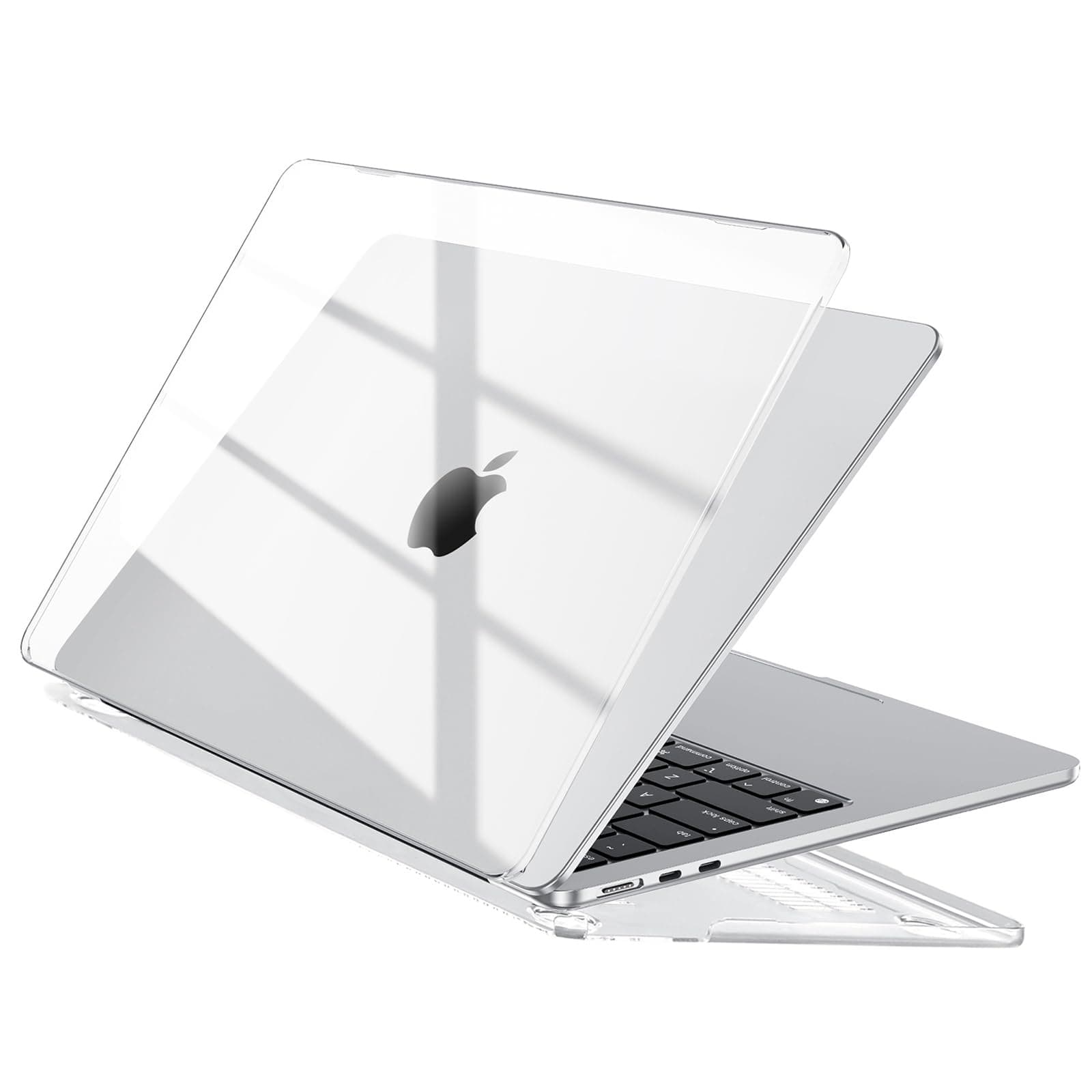 EooCoo Compatible with MacBook Air 13 inch Case M5 M4 M3 M2 2026 2025-2022 Mac Air 13.6" Transparent Hard Shell for Model A3449 A3240 A3113 A2681 (Touch ID), Plastic Cover Smooth Skin - Crystal Clear