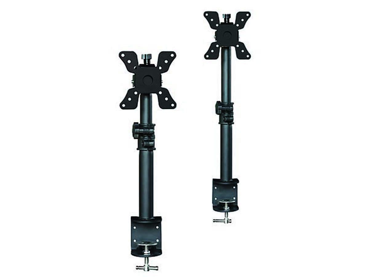 Monoprice Adjustable Tilting Desk Mount Bracket for LCD LED (Max 33Lbs, 13~30inch) - Black
