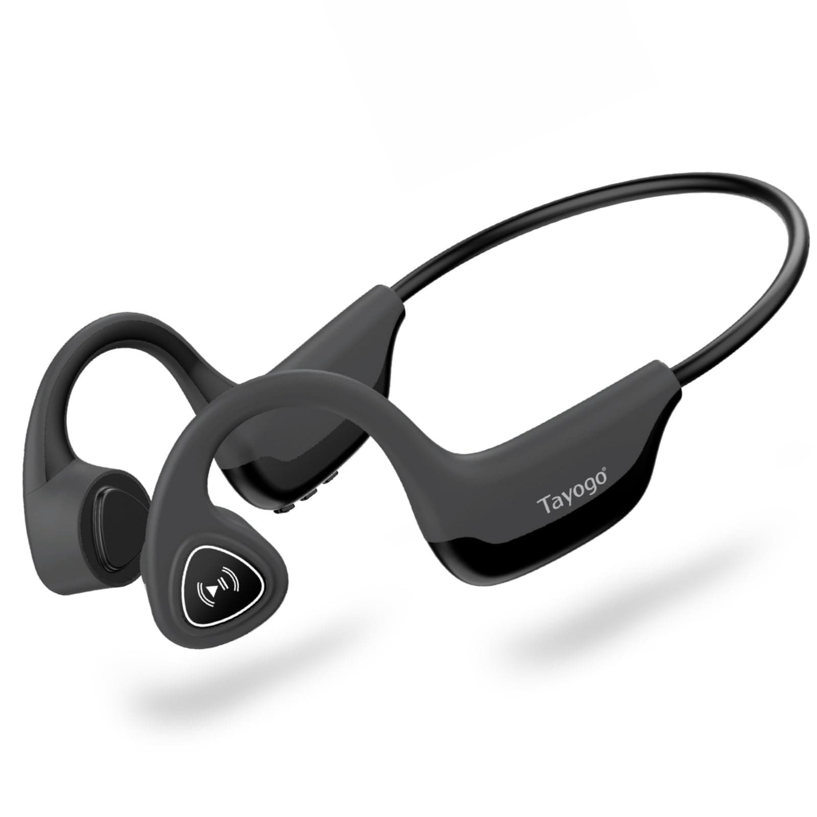 Tayogo Bone Conduction Headphones, Wireless Bluetooth Bone Conducting Earbuds, Open Ear Headset with Mic, for Running, Cycling, Yoga (Almost Like-New)