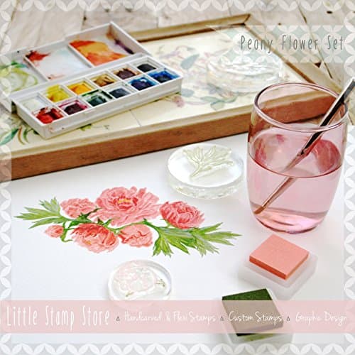 Peony Flower Clear Stamp Set