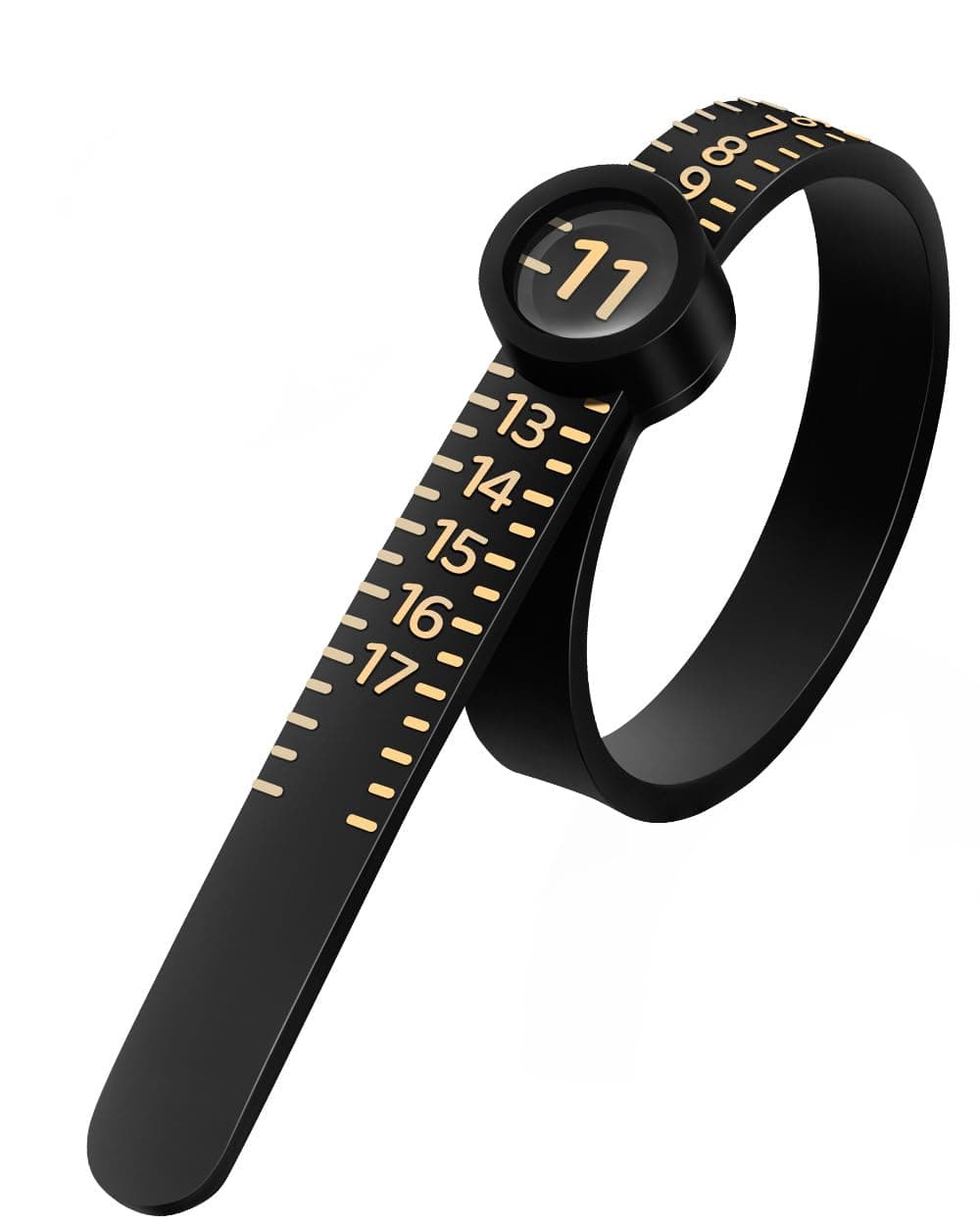 Meowoo Ring Sizer Measuring Tool with Magnifier, for Ring Measurer and Ring Sizer Clear and Intuitive Reading. Plastic Ring Sizer with Lens, 1-17