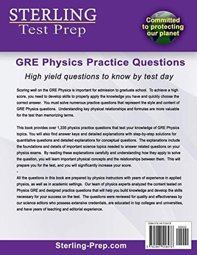 Sterling Test Prep Physics GRE Practice Questions: High Yield Physics GRE Questions with Detailed Explanations
