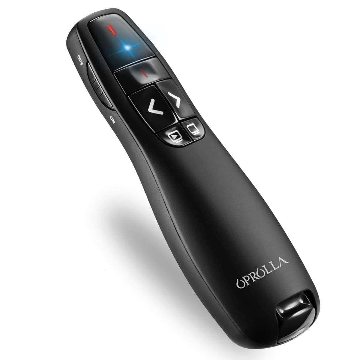 Wireless Presenter with Laser Pointer,2.4GHZ PPT Clicker, Support Super URL, Powerpoint Presentation Remotes R400-OPROLLA,USB Control for Teaching. Updated Version