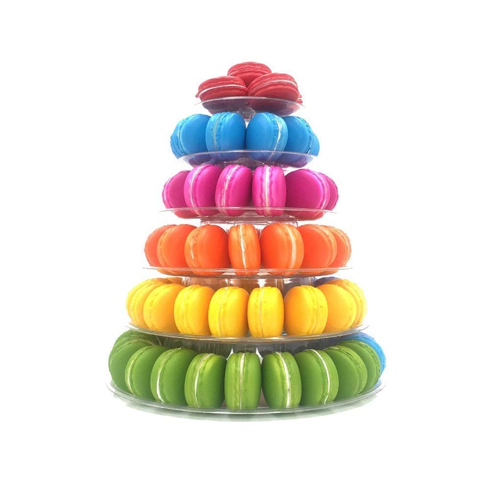 Candora 6-Layer Macaron Stand Cake Stand Macaron Display Tower Wedding Display Stand Suitable for Weddings,Cake Shops,Festivals,Party