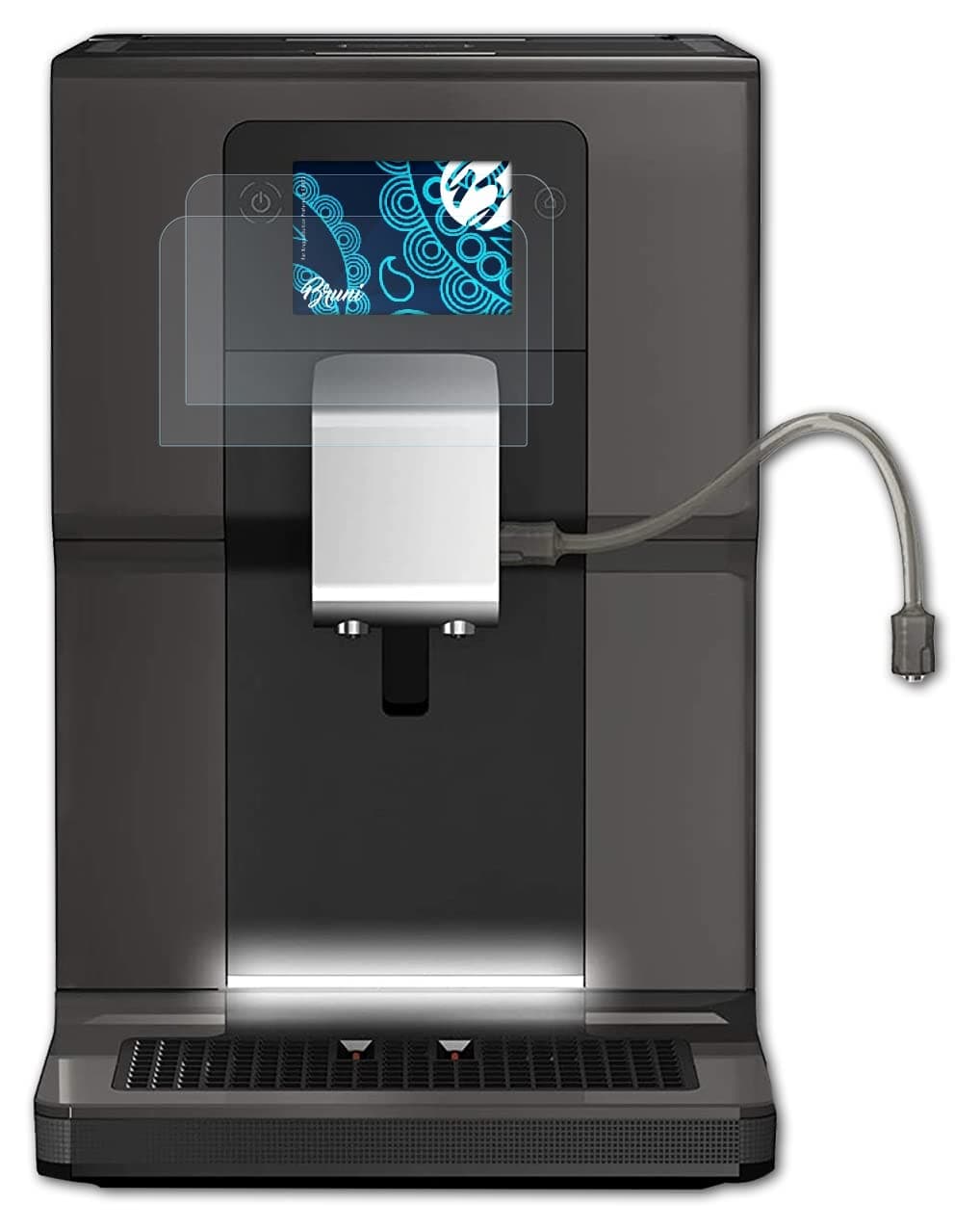 Bruni Screen Protector compatible with Krups Intuition Preference EA872 Protector Film, crystal clear Protective Film (2X)