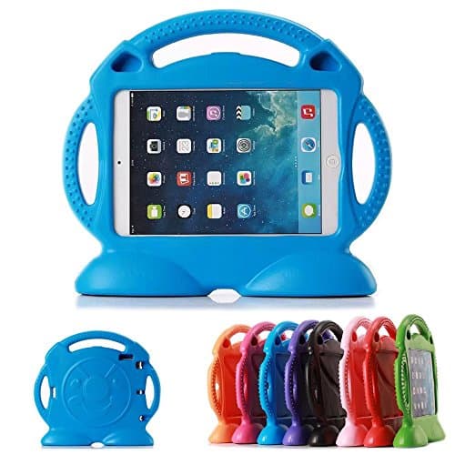 Deemall Thomas Multi Function Child/Shock Proof Kids Cover Case with Stand/Handle for Apple iPad 2 iPad 3 iPad 4 Tablet Thomas Blue