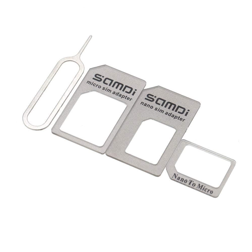 Samdi Sim Card Adapter Kit Includs Nano Sim Adapter / Micro Sim Adapter / Needle / Storage Sheet( Sim Card Holder ) ,Easy To Use And Storage Without Losing Them