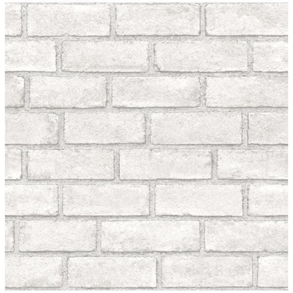 District Brick White Self Adhesive Wallpaper