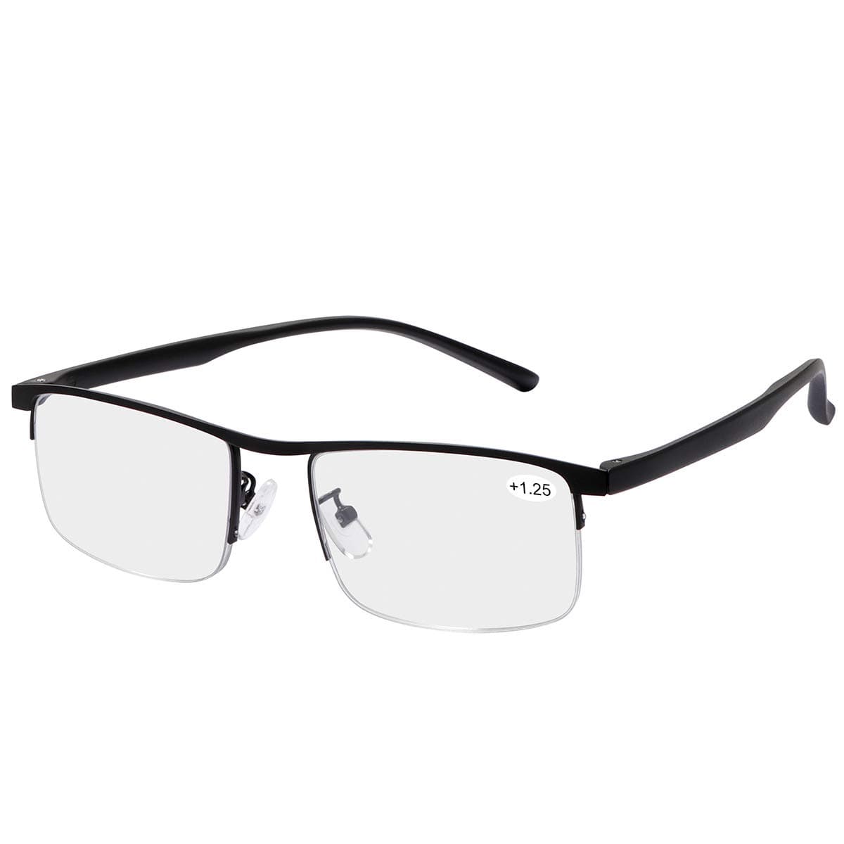 MIRYEA Progressive Multifocus Computer Reading Glasses Blue Light Blocking Multifocal Readers for Men and Women Multi Focus Eyeglasses Eyewear Anti Glare Light Weight TR90 Semi-rimless Frame