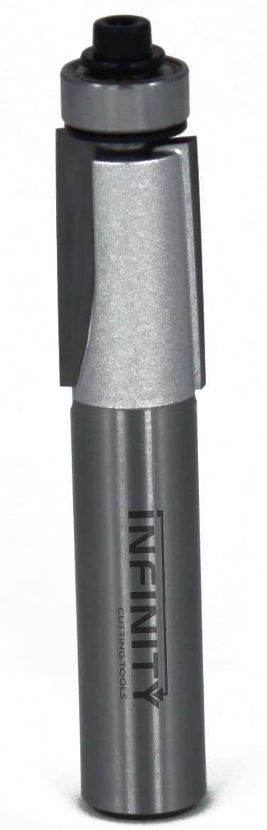 Infinity Cutting Tools 1/2" Shank, Car Audio Flush Trim Router Bit - Oversize, 17/32" C.D. x 1-1/32" C. H. x 1/2" B.D. | Carbide Tip | Heavy-Duty | for Handheld Or Table Mounted Wood Router