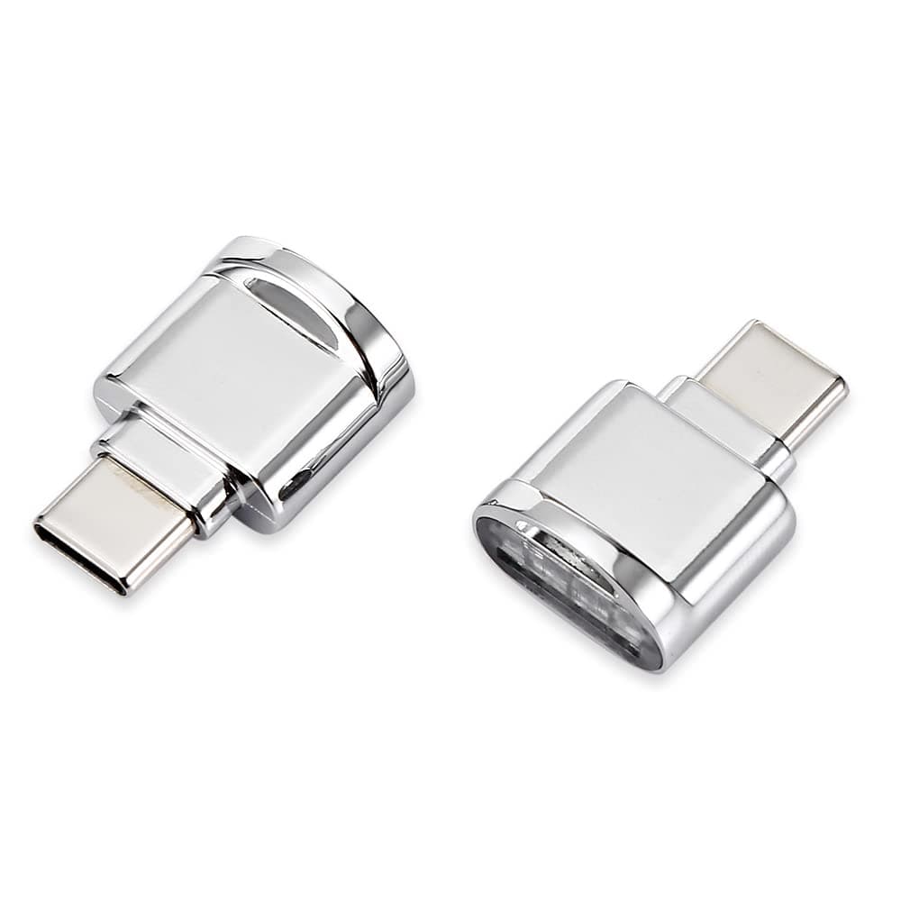 cablecc 2pcs USB 2.0 Type C USB-C to Micro SD SDXC TF Card Reader Adapter for Cell Phone