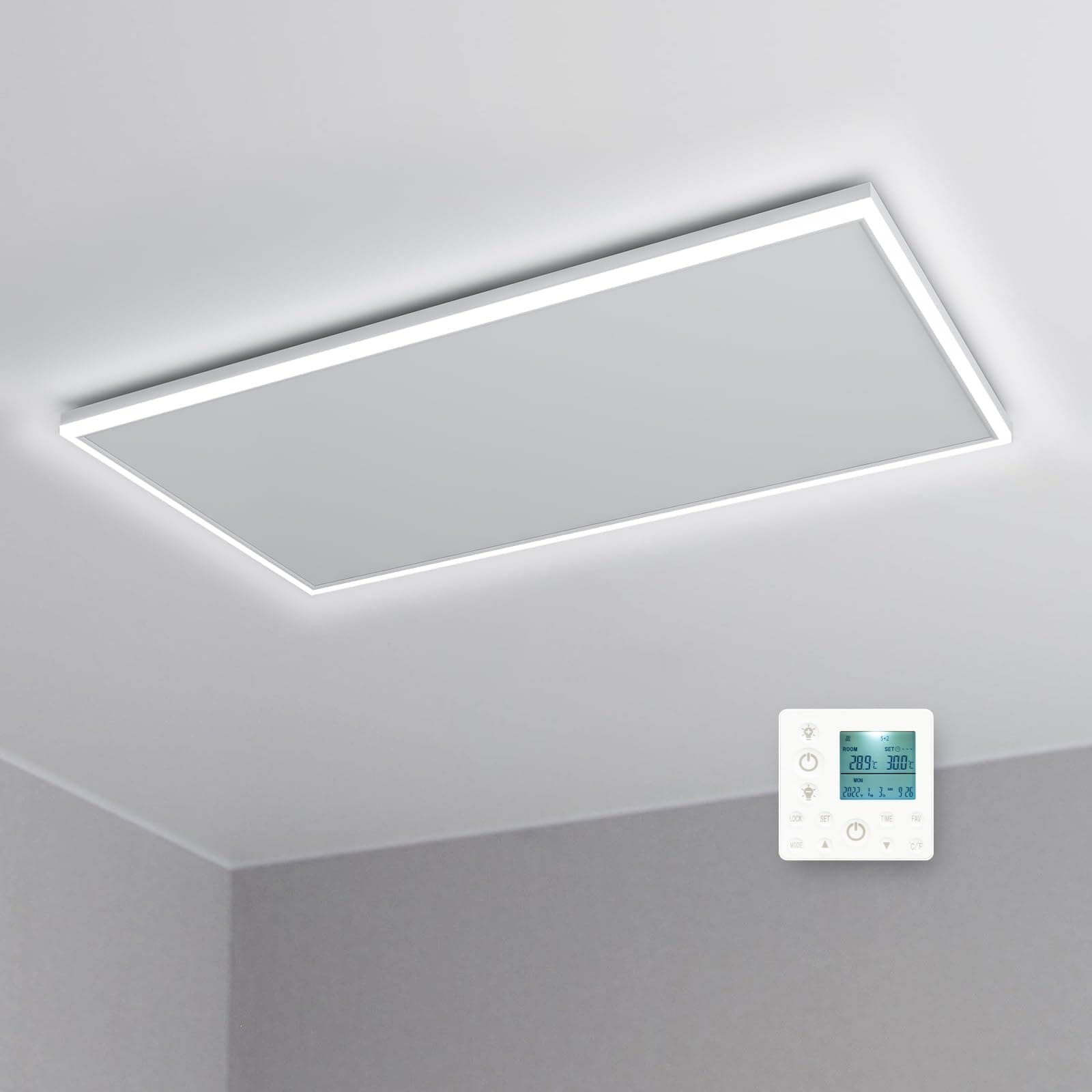 840W Infrared Ceiling Heater with Remote Control Bright Light