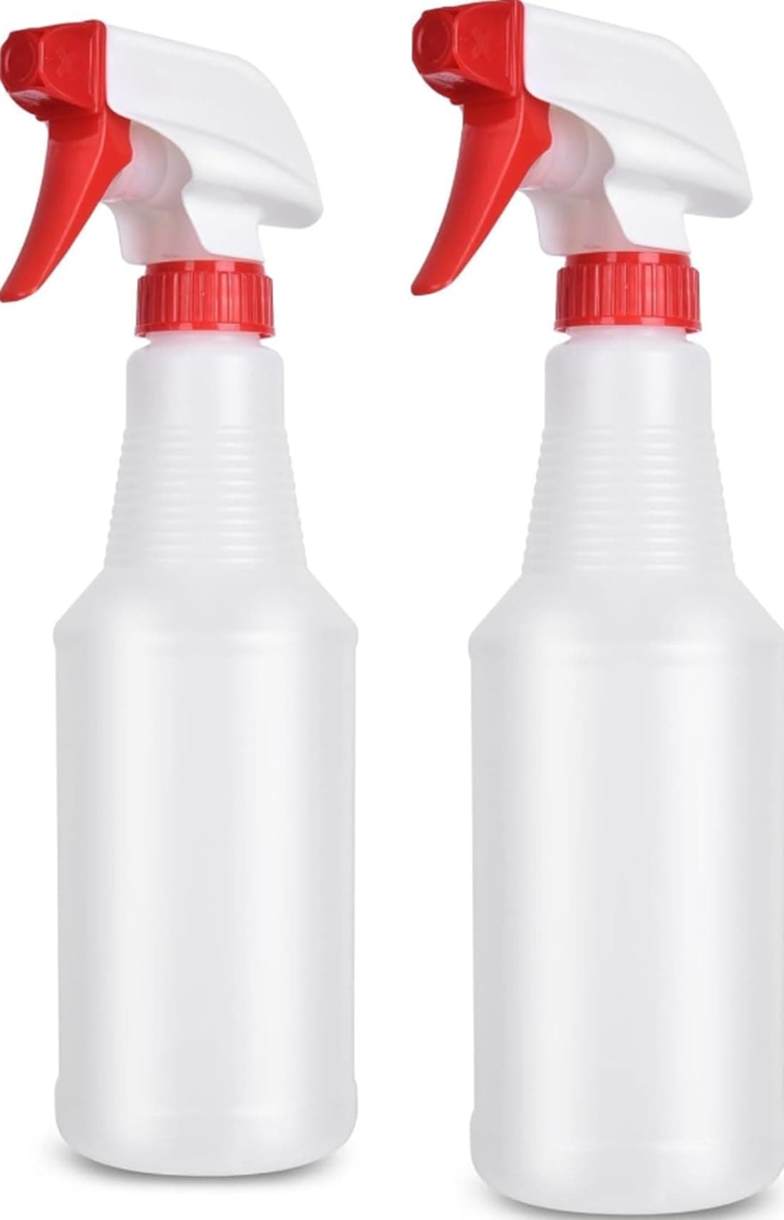 2 Pack Spray Bottles Heavy Duty No Leak Empty Refillable Spray Water Bottle Mist Stream for Iron/Cleaning/Gardening/Saloons/Plant 550ML (Red)