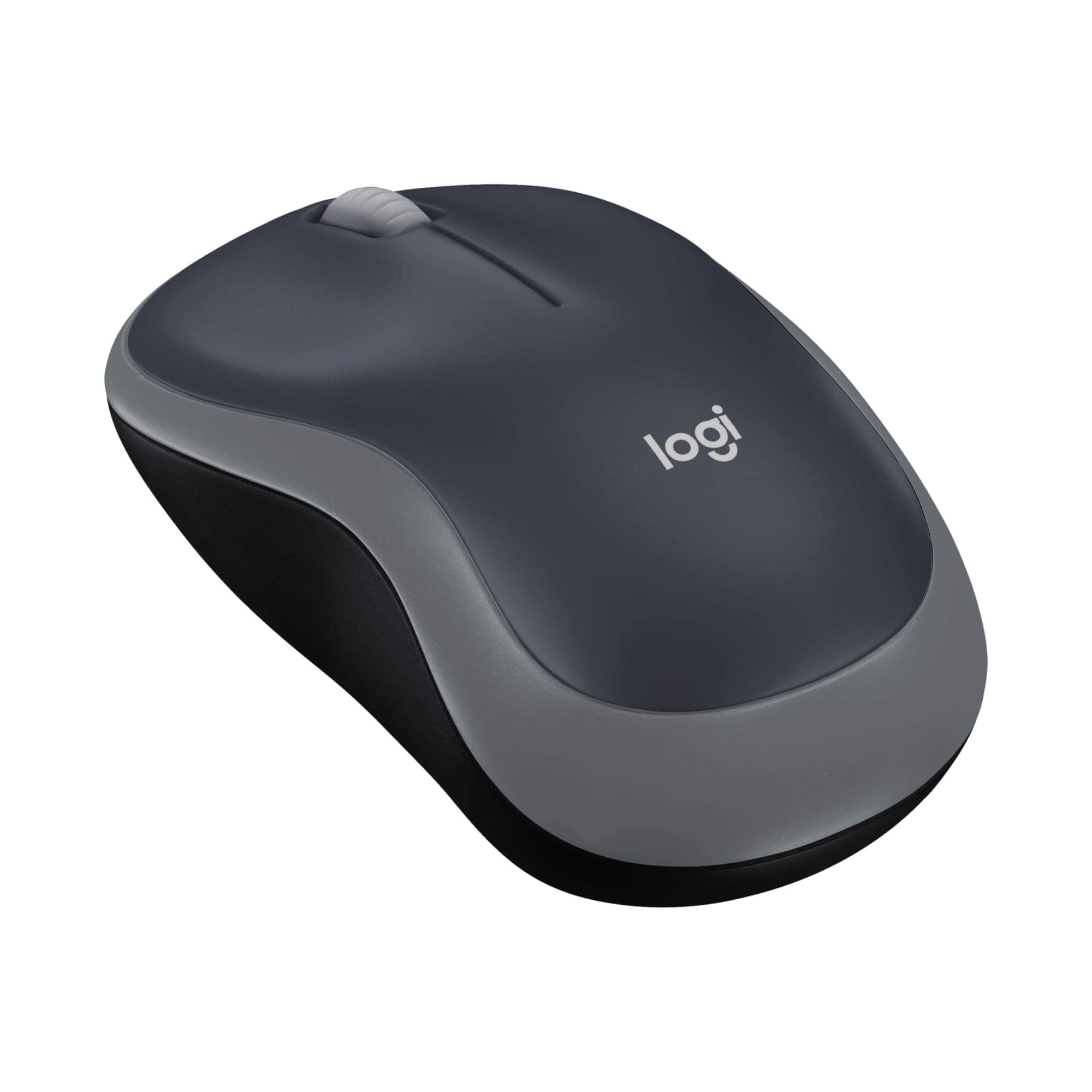 M185 Wireless Mouse, 2.4GHz with USB Mini Receiver, 12-Month Battery Life, 1000 DPI Optical Tracking, Ambidextrous, Compatible with PC, Mac, Laptop - Grey