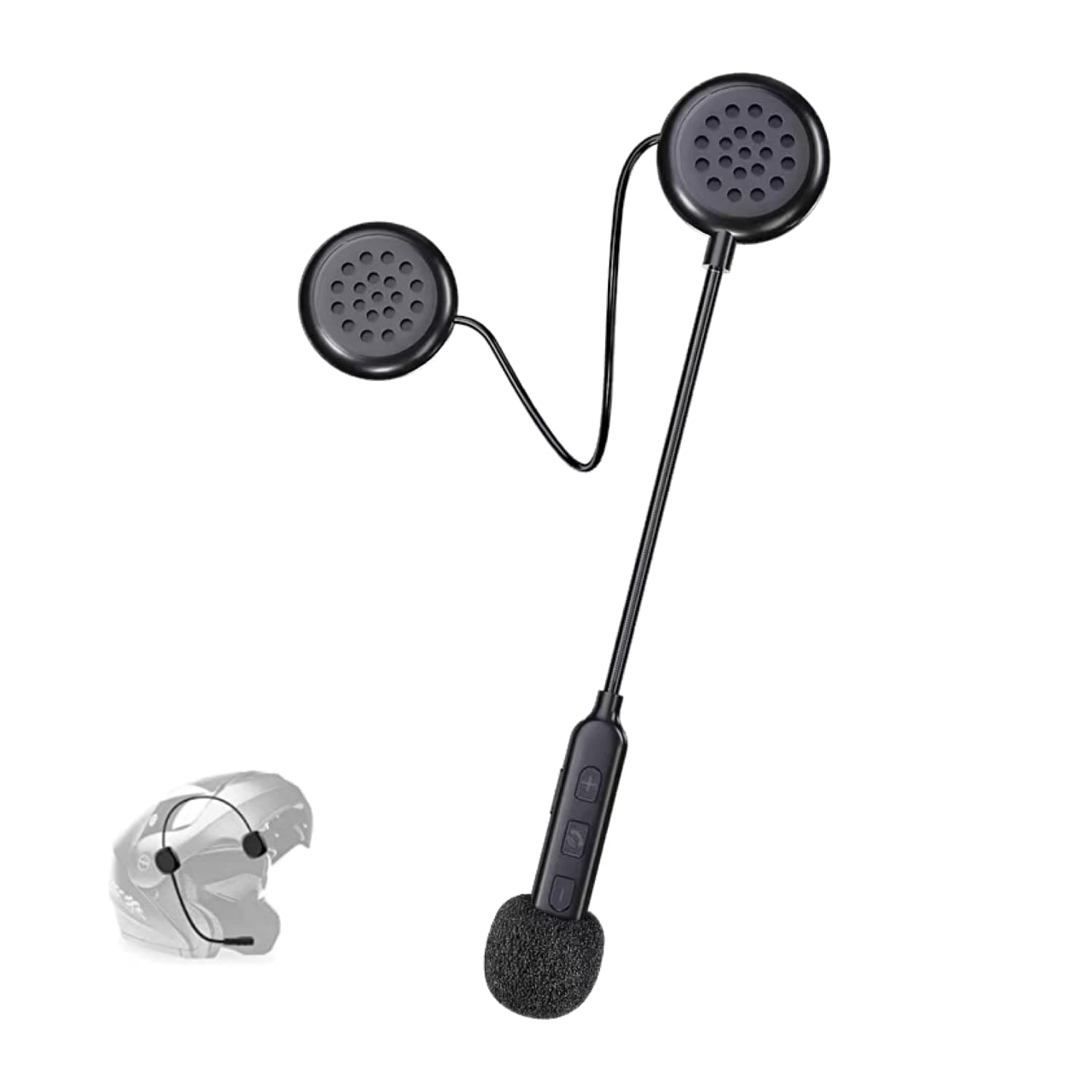 Motorcycle Helmet Bluetooth Headset with Bluetooth 5.0,Ultra-Thin Wireless Bluetooth Headset,Hands Free Music Call Control Waterproof Helmet Speaker for Motorbike Sport Cycling/Skiing/Riding