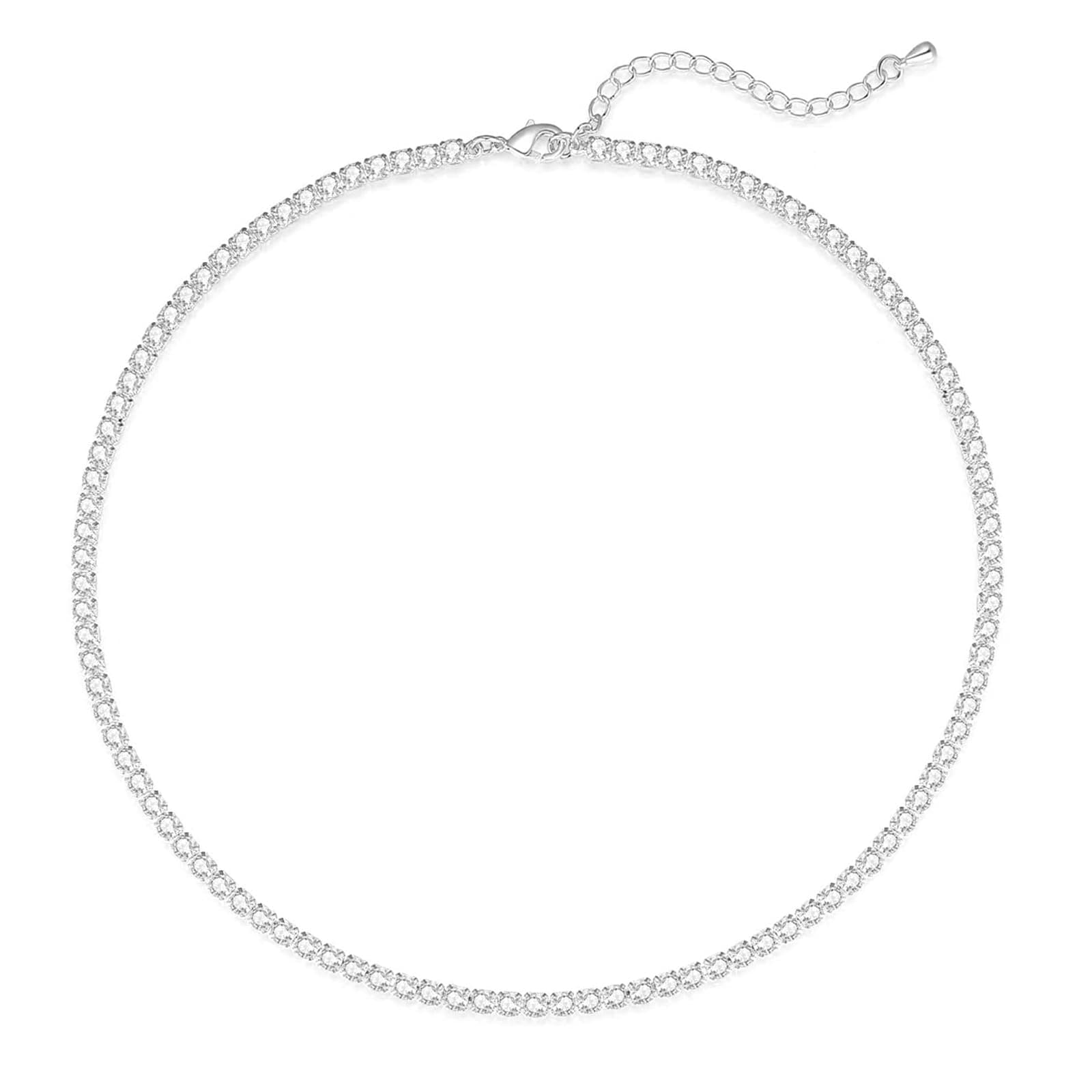 Silver Tennis Necklaces