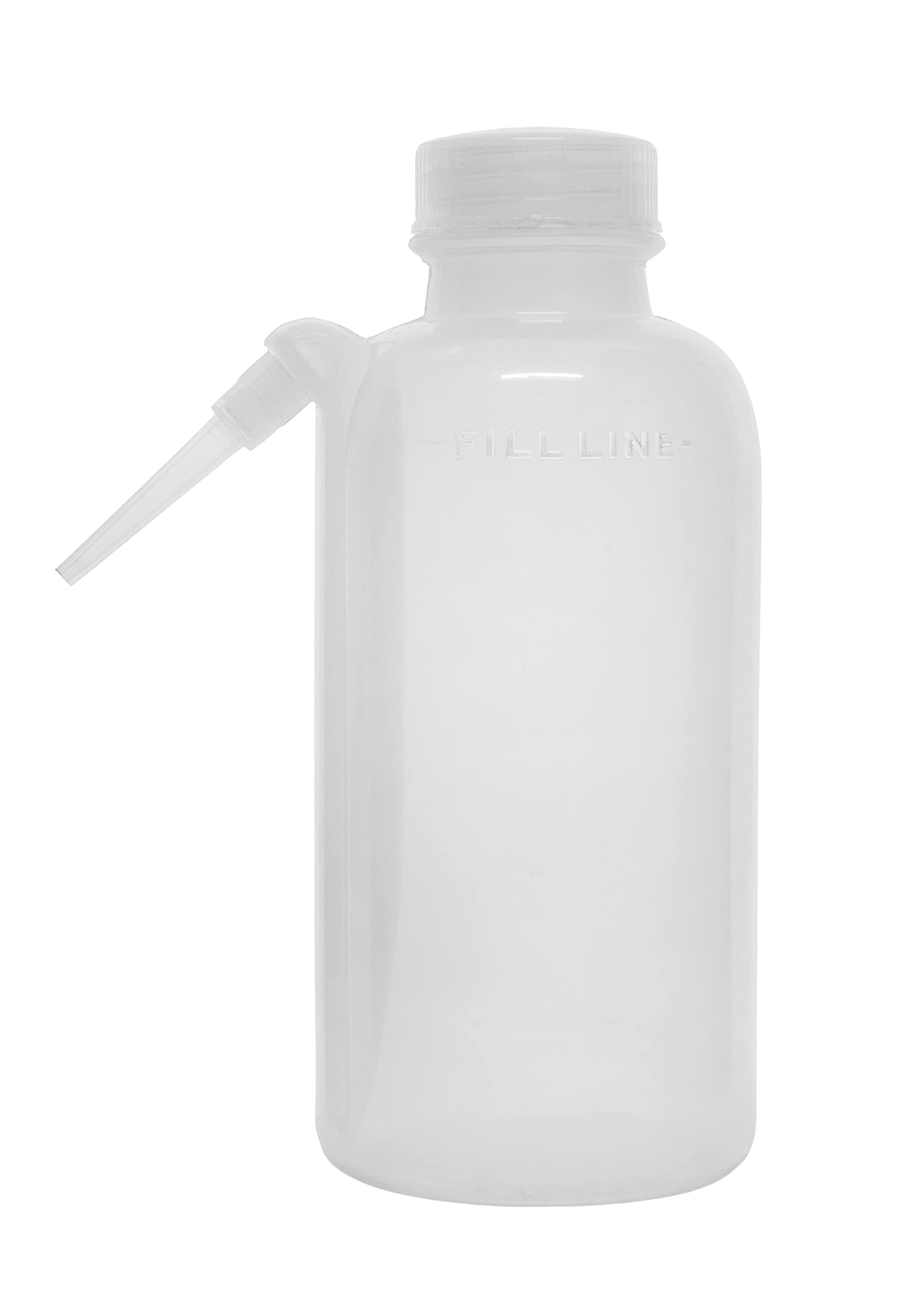 Wash Bottle, 500ml - Polyethylene - Translucent, Unbreakable - Screw Cap with Down Spout for Dispensing Liquid Labs